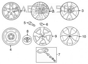 Spare tire for space saver Toyota Prius 30 10-15 D16 135/80