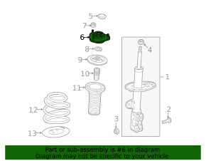 Front right shock absorber support Lexus CT200h 11-17