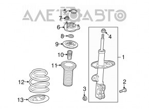 Front right shock absorber support Lexus CT200h 11-17
