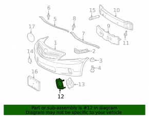 Right fog light plug Toyota Camry v40 10-11