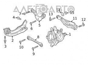 Lower arm under spring rear right Honda Civic XI FE/FL 22-