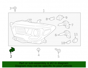 Clip headlight mount rear right Lexus RX300 RX330 RX350 RX400h 04-09 OEM