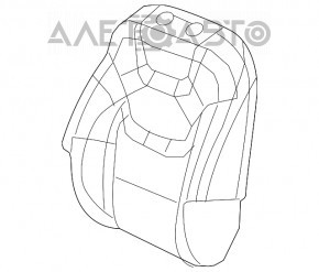 Passenger seat Jeep Cherokee KL 14-18 airbag, mechanical, leather black
