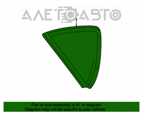 Fixed rear right window glass for a 1996 Dodge Dart