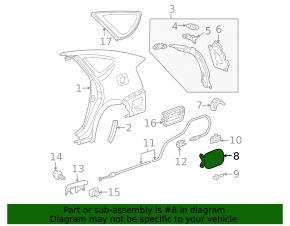 Toyota Prius 2009 Fuel Door
