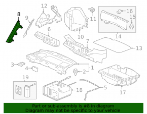 Battery Cooling Deflector Honda Accord 13-17 Black, Hybrid