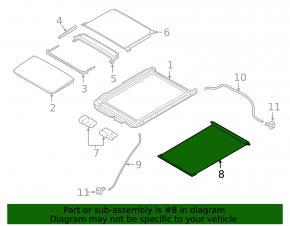 Nissan Murano z52 15-24 panoramic sunshade