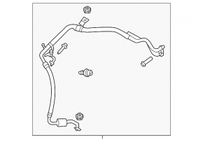 Air conditioning pipe compressor-heater Nissan Sentra 20-24