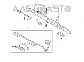 Hyundai Sonata 11-15 trunk lid number plate light strip without camera and button scratch