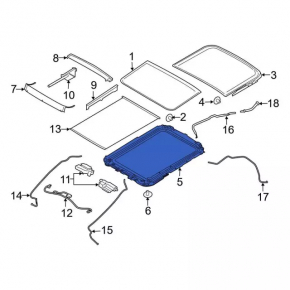 Hatch mechanism frame Ford Escape MK3 13-