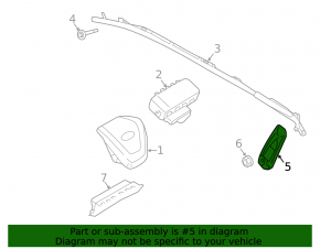 Lincoln MKX 16-18 front right seat airbag