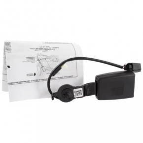 Rear seat belt latch, 2nd row, right, Ford Edge 15-24, black