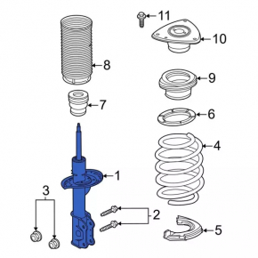 Shock absorber front right Ford Explorer 20-24 3.0T