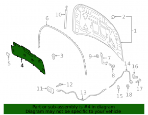 Lincoln Corsair 20-26 Hood Insulation