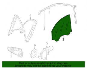 Front right door glass VW Taos 22-25