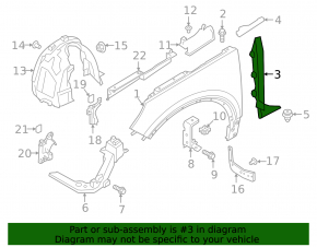 Wing seal door-wing right Volvo XC40 19-25