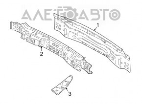 Rear panel BMW X1 F48 16-22 2 parts, blue, on the body