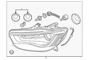 Front left headlight complete Audi A6 C7 16-18 rest xenon