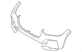 Bare front bumper BMW X5 G05 19-23 for parking sensors