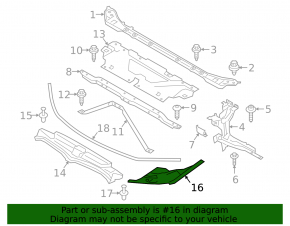 Right underhood trim BMW 3 G20 19-