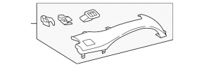 Front panel trim upper left Toyota Camry v50 12-14 usa black