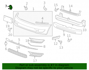 Front bumper towing hook cap VW Passat b7 12-15 USA