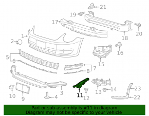 Front Bumper Bracket Left VW Beetle 12-16