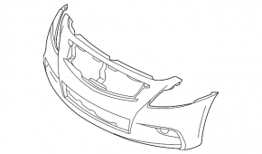 Infiniti G25 G37 4D 10-13 Front Bumper