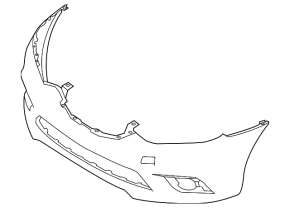Front bumper bare Nissan Sentra 16-19 rest