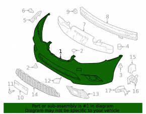 Front bumper bare Nissan Sentra 16-19 rest
