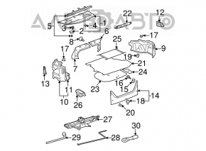 Right arch trim for Toyota Camry v30 2.4