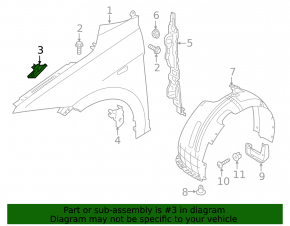 Front upper right wing bracket Hyundai Elantra AD 17-18 prerest
