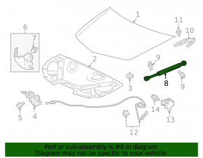 Acura MDX hood shock absorber 14-16 prerest