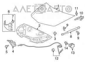 Acura MDX hood shock absorber 14-16 prerest