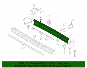 Ford Transit Connect MK2 10-13 bare rear bumper for painting