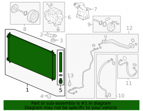 Air Conditioner Radiator Condenser Acura TLX 15-