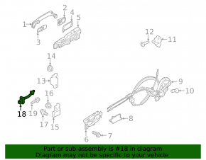 Nissan Kicks 18-24 rear right door limiter