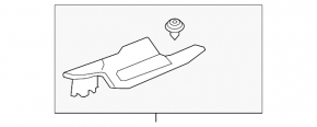 Door sill trim rear left inner Acura MDX 14-17 black