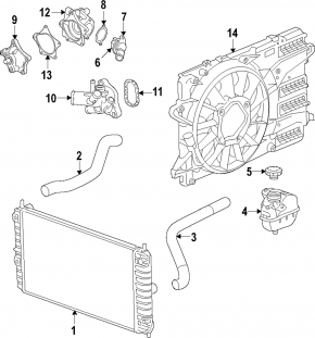 Radiator cooling water Chevrolet Malibu 19- 1.5T with brackets