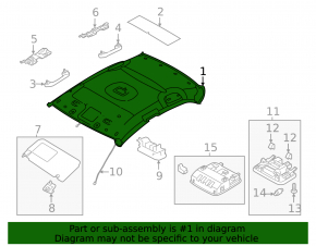 Hyundai Elantra 21-23 headlining for sunroof, gray