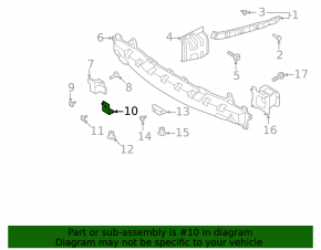 Rear bumper reinforcement bracket, left lower, Kia Sorento 21-24 HEV, PHEV