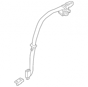 Rear center seat belt Kia Optima 16-20 black