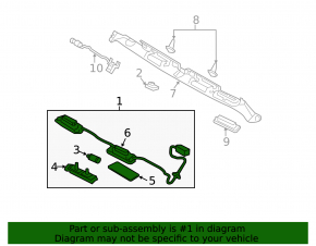 Hyundai Sonata 11-14 Trunk Lid Number Light