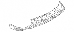 Rear bumper lip Porsche Cayenne 958 11-14 for 2 pipes