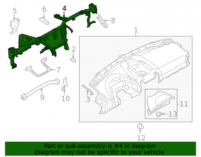Under-torpedo pipe reinforcement Porsche Cayenne 958 11-14, rusty