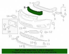 Chevrolet Cruze 11-15 Front Bumper Absorber