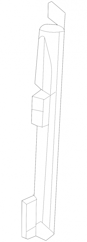 Front pillar trim, middle left, Mercedes W167 GLE 350 450 20-24, dark gray