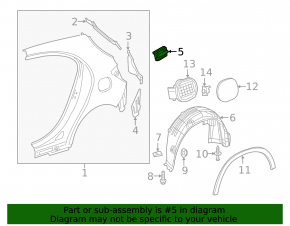Right ventilation shield Mercedes GLA 15-20