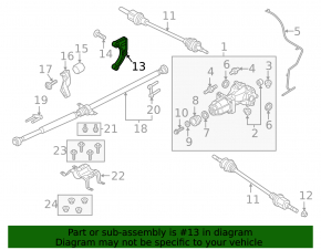 Lincoln MKC 15-19 rear right differential bracket