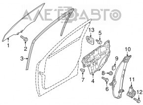 Window lifter with motor rear right Mazda3 MPS 09-13